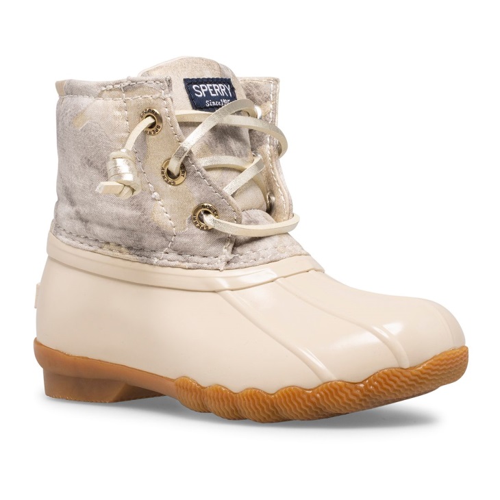 Saltwater Metallic Camo Duck Boot Sperry Oat