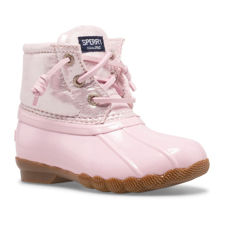 Saltwater Metallic Duck Boot Sperry Blush