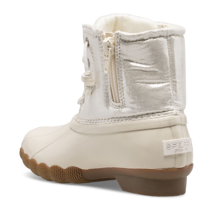 Saltwater Metallic Duck Boot Sperry Ivory