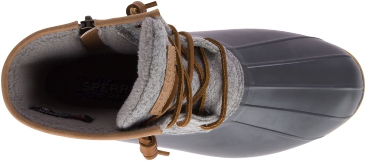 Saltwater Wool Embossed Duck Boot Thinsulate Grey Sperry