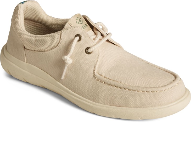 SeaCycled Captain's Moc Slip On Cream Sperry