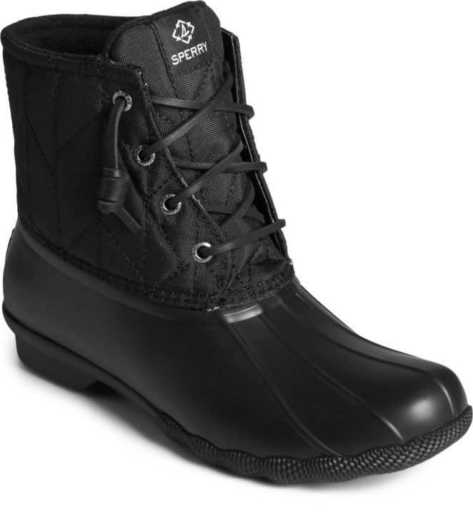 SeaCycled Saltwater Nylon Duck Boot Sperry Black