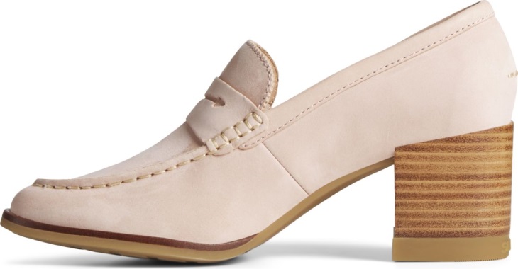 Seaport Penny Heel Leather Loafer Sperry Rose