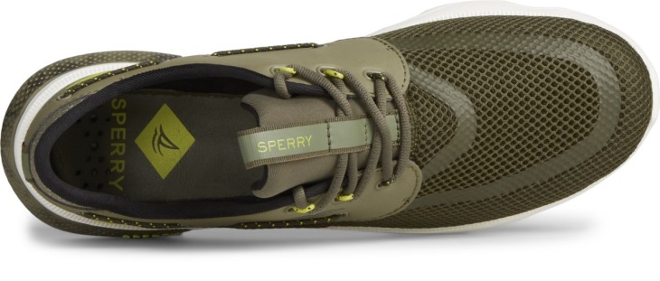 Sperry 7 Seas 3-Eye Camo Sneaker Olive