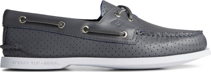 Sperry Authentic Original 2-Eye Perforated Boat Shoe Grey