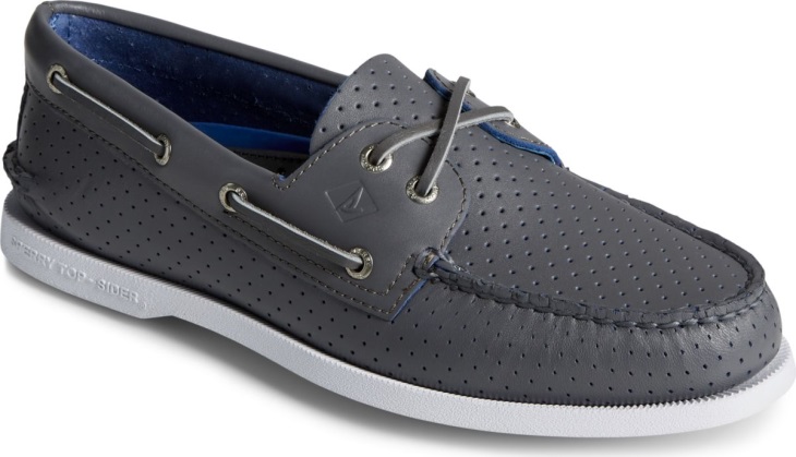 Sperry Authentic Original 2-Eye Perforated Boat Shoe Grey