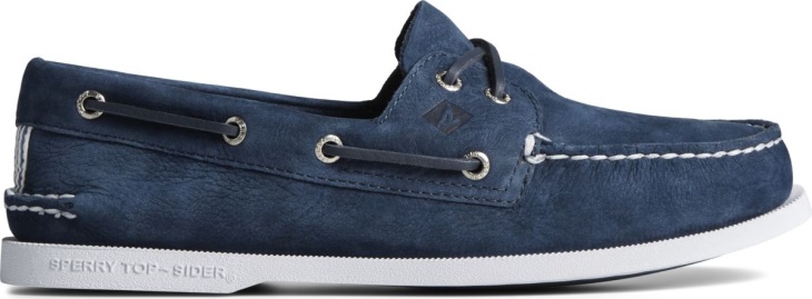 Sperry Authentic Original 2-Eye Seersucker Boat Shoe Navy
