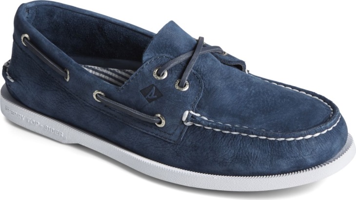 Sperry Authentic Original 2-Eye Seersucker Boat Shoe Navy