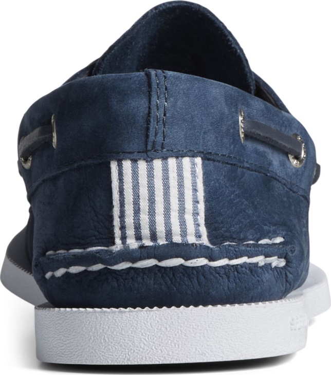 Sperry Authentic Original 2-Eye Seersucker Boat Shoe Navy