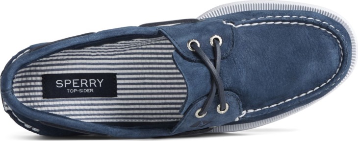 Sperry Authentic Original 2-Eye Seersucker Boat Shoe Navy