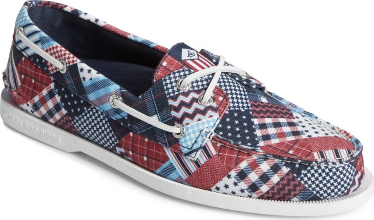 Sperry Authentic Original Americana 2-Eye Boat Shoe Blue Multi