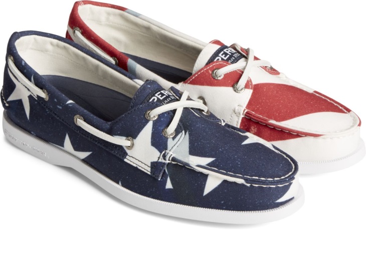 Sperry Authentic Original Americana Boat Shoe Red White Blue