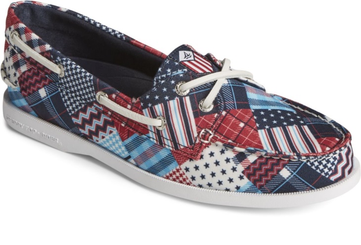 Sperry Authentic Original Americana Madras 2-Eye Boat Shoe Multi