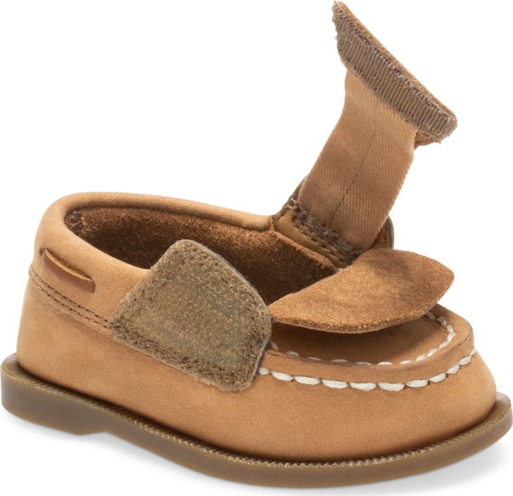 Sperry Authentic Original Crib Hook & Loop Boat Shoe Sahara