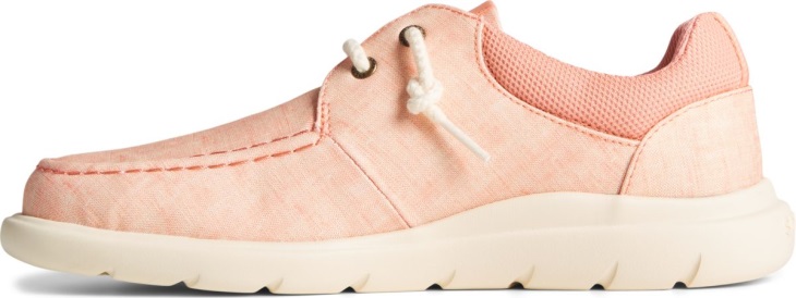 Sperry Captain's Moc Chambray Loafer Peach