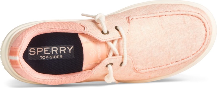 Sperry Captain's Moc Chambray Loafer Peach