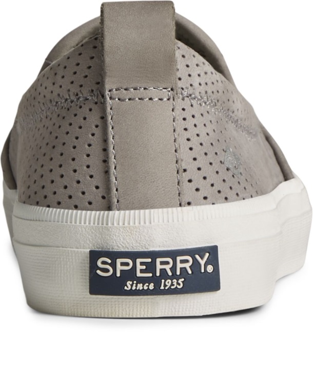 Sperry Crest Twin Gore Leather Wave Perforated Sneaker Grey