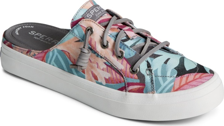 Sperry Crest Vibe Coral Floral Mule Sneaker Pink