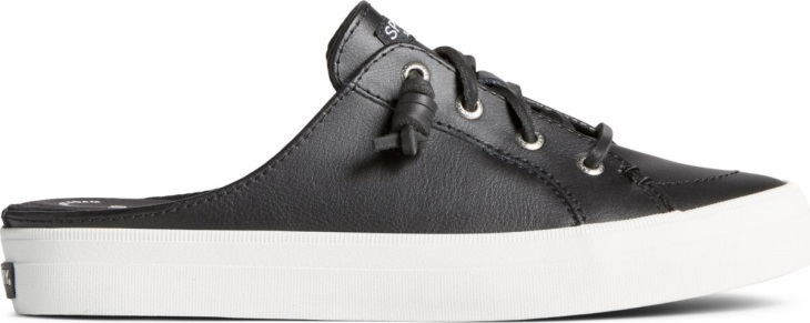 Sperry Crest Vibe Leather Mule Sneaker Black