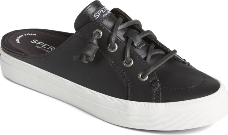 Sperry Crest Vibe Leather Mule Sneaker Black