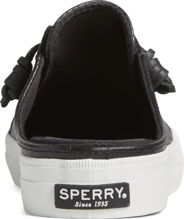 Sperry Crest Vibe Leather Mule Sneaker Black
