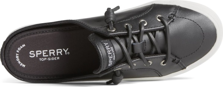 Sperry Crest Vibe Leather Mule Sneaker Black