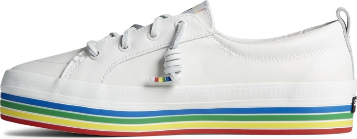 Sperry Crest Vibe Platform Pride Sneaker White