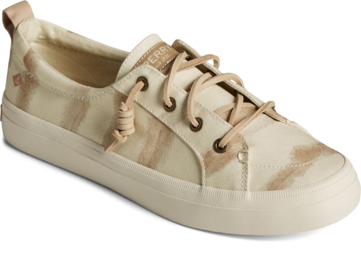 Sperry Crest Vibe Tie Dye Stripe Sneaker Taupe