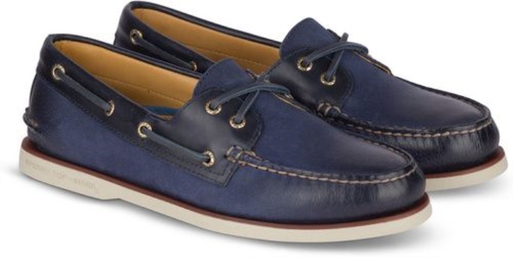 Sperry Gold Cup Authentic Original Rivingston Boat Shoe Navy
