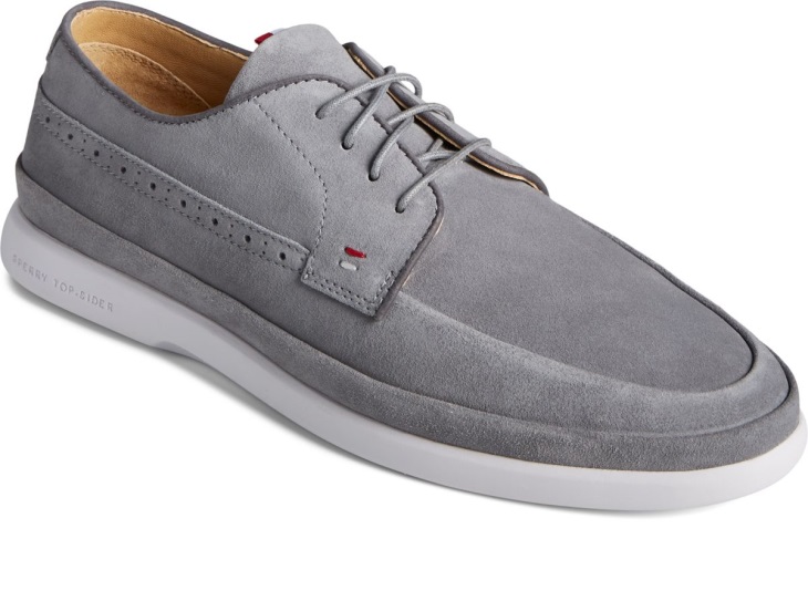 Sperry Gold Cup Cabo PLUSHWAVE 4-Eye Oxford Grey Suede