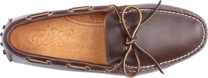 Sperry Gold Cup Handcrafted in Maine 1-Eye Driver Brown