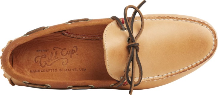 Sperry Gold Cup Handcrafted in Maine 1-Eye Driver Tan