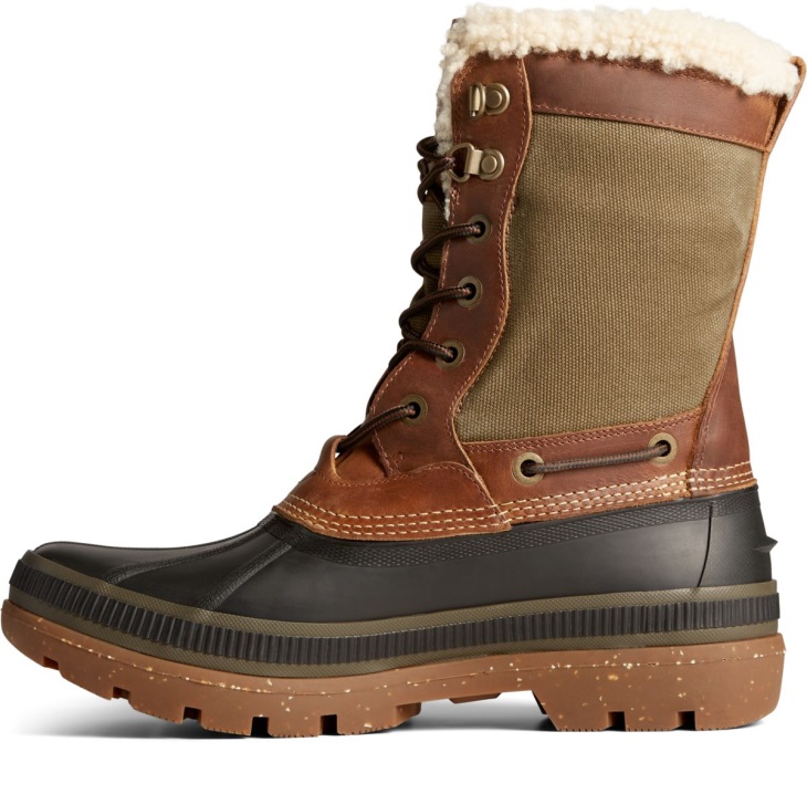 Sperry Ice Bay Tall Boot Thinsulate Brown Olive