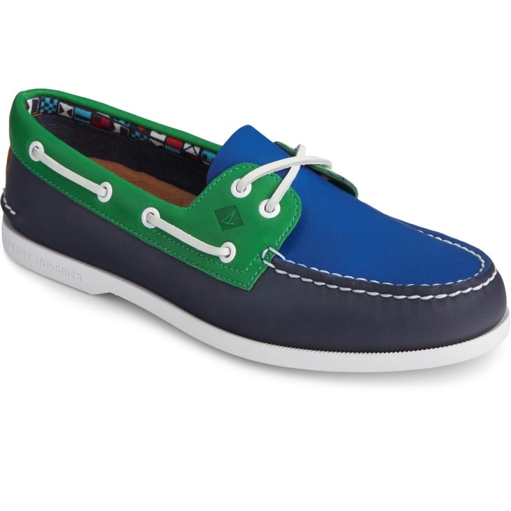 Sperry Men's Authentic Original PLUSHWAVE Boat Shoe Navy Multi