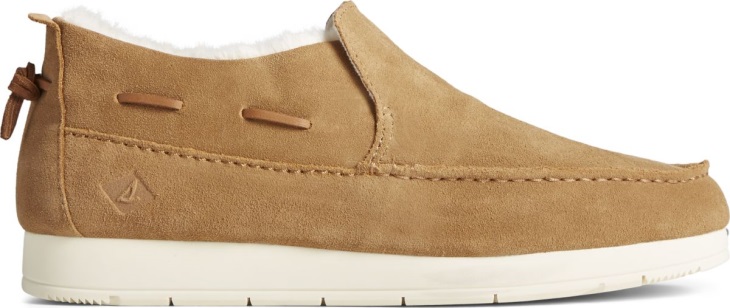 Sperry Moc-Sider Suede Slip On Tan