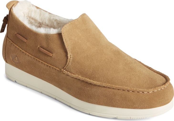 Sperry Moc-Sider Suede Slip On Tan