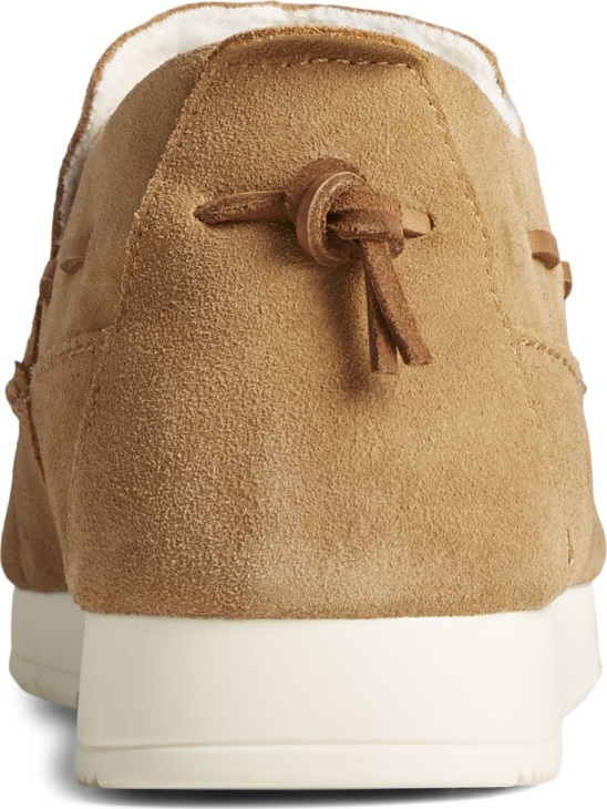 Sperry Moc-Sider Suede Slip On Tan