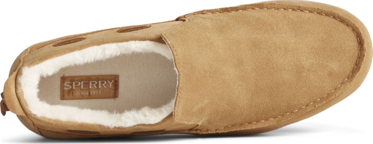 Sperry Moc-Sider Suede Slip On Tan