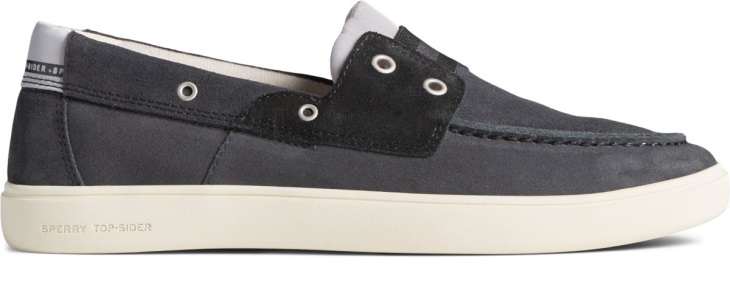 Sperry Outer Banks 2-Eye Suede Boat Shoe Dark Grey