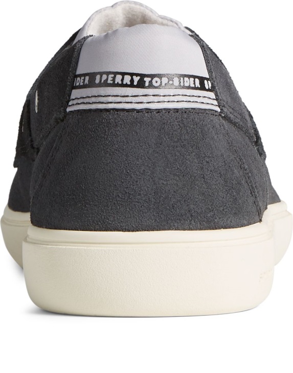 Sperry Outer Banks 2-Eye Suede Boat Shoe Dark Grey