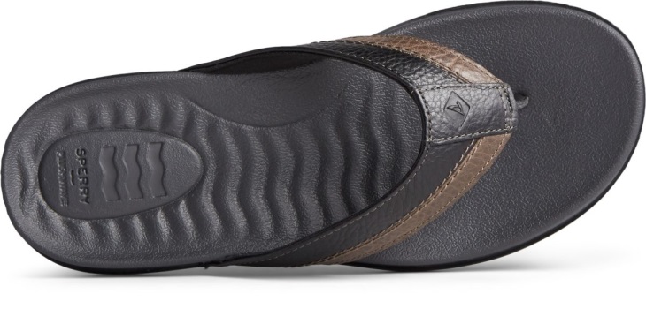 Sperry PLUSHWAVE Dock Flip Flop Black