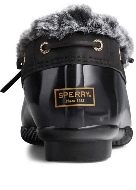 Sperry Saltwater 1-Eye Cozy Duck Boot Black