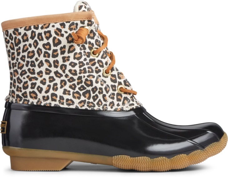 Sperry Saltwater Animal Print Duck Boot Multi