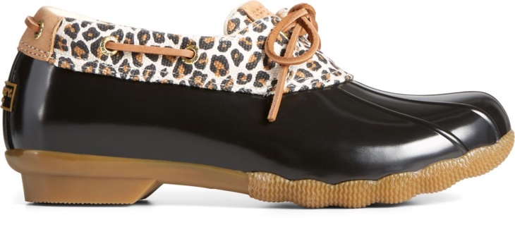 Sperry Saltwater Cheetah 1-Eye Duck Boot Tan
