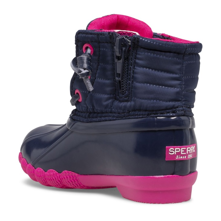 Sperry Saltwater Duck Boot Navy Pink