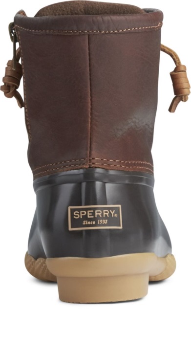 Sperry Saltwater Duck Boot Tan Dk Brown