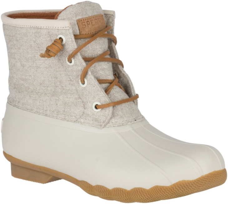 Sperry Saltwater Wool Embossed Duck Boot Thinsulate Oat