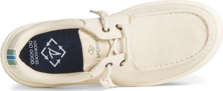 Sperry SeaCycled Captain's Moc Slip On Ivory