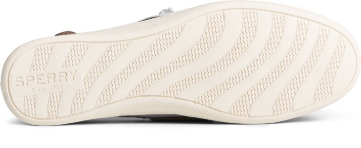 Sperry Songfish Croc Leather Boat Shoe Grey