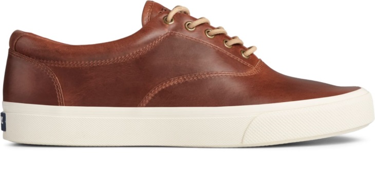 Sperry Striper PLUSHWAVE CVO Leather Sneaker Dark Tan